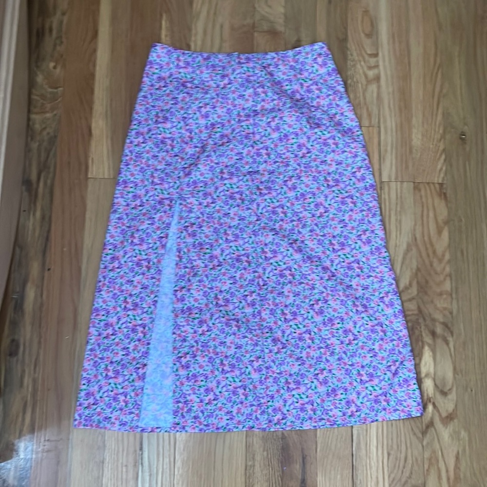 Pink and Purple floral skirt